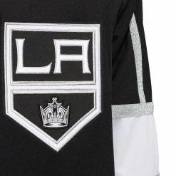 LOS ANGELES KINGS ADIDAS ADIZERO PRIMEGREEN AUTHENTIC BLACK HOME JERSEY 10 LOS ANGELES KINGS ADIDAS ADIZERO PRIMEGREEN AUTHENTIC BLACK HOME JERSEY -Jersey shop LOS ANGELES KINGS ADIDAS ADIZERO PRIMEGREEN AUTHENTIC BLACK HOME JERSEY LOGO CREST
