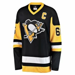 MARIO LEMIEUX PITTSBURGH PENGUINS FANATICS MEN'S HERITAGE BREAKAWAY JERSEY -Jersey shop MARIO LEMIEUX PITTSBURGH PENGUINS FANATICS MEN S HERITAGE BREAKAWAY JERSEY FRONT