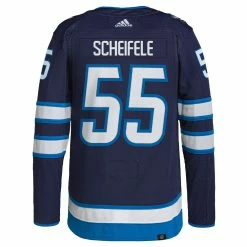 MARK SCHEIFELE WINNIPEG JETS ADIDAS ADIZERO PRIMEGREEN AUTHENTIC NAVY HOME JERSEY