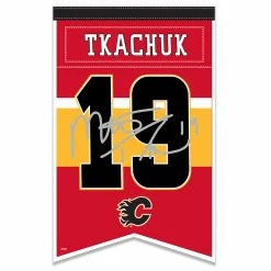 Mustang MATTHEW TKACHUK CALGARY FLAMES PLAYER BANNER