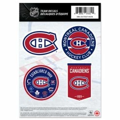 Mustang MONTREAL CANADIENS 5" X 7" MINI DECAL SET