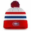 MONTREAL CANADIENS FANATICS MEN'S AUTHENTIC PRO DRAFT CUFFED KNIT POM TOQUE