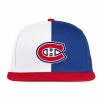 MONTREAL CANADIENS ADIDAS ADULT REVERSE RETRO FLAT BRIM SNAPBACK HAT -Jersey shop Montreal Canadiens Adidas Reverse Retro Snapback Hat Front