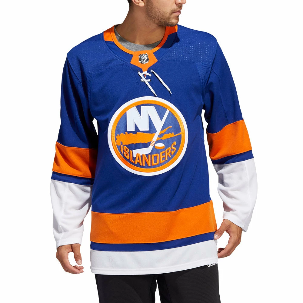 NEW YORK ISLANDERS ADIDAS ADIZERO PRIMEGREEN AUTHENTIC BLUE HOME JERSEY 4 NEW YORK ISLANDERS ADIDAS ADIZERO PRIMEGREEN AUTHENTIC BLUE HOME JERSEY - Image 2