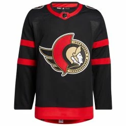 OTTAWA SENATORS ADIDAS ADIZERO PRIMEGREEN AUTHENTIC BLACK HOME JERSEY