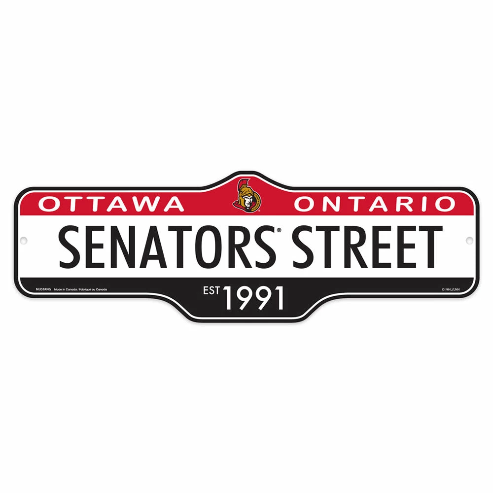 Mustang OTTAWA SENATORS DELUXE STREET SIGN 8X23 3 Mustang OTTAWA SENATORS DELUXE STREET SIGN 8X23