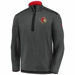 OTTAWA SENATORS FANATICS MEN'S AUTHENTIC PRO TRAVEL 1/4 ZIP TOP