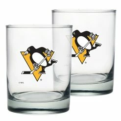 Mustang PITTSBURGH PENGUINS 2 PACK ROCK GLASS - ETCHED