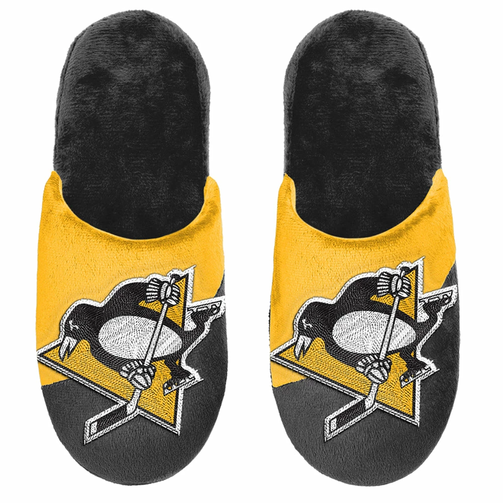 KDI PITTSBURGH PENGUINS BIG LOGO SLIPPERS 3 KDI PITTSBURGH PENGUINS BIG LOGO SLIPPERS