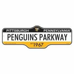 Mustang PITTSBURGH PENGUINS DELUXE STREET SIGN 8X23
