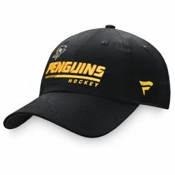 PITTSBURGH PENGUINS FANATICS MEN'S AUTHENTIC PRO LOCKER ROOM UNSTRUCTURED ADJUSTABLE HAT