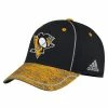 PITTSBURGH PENGUINS ADIDAS MEN'S 2018 NHL STRUCTURED DRAFT HAT -Jersey shop Pittsburgh Penguins Adidas Mens Structured Draft Cap Front