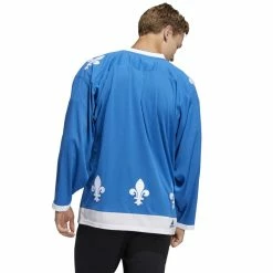 QUEBEC NORDIQUES ADIDAS TEAM CLASSICS ADULT BLUE HOCKEY JERSEY -Jersey shop QUEBEC NORDIQUES ADIDAS TEAM CLASSICS ADULT BLUE HOCKEY JERSEY MODEL BACK