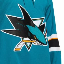 SAN JOSE SHARKS ADIDAS ADIZERO PRIMEGREEN AUTHENTIC TEAL HOME JERSEY 12 SAN JOSE SHARKS ADIDAS ADIZERO PRIMEGREEN AUTHENTIC TEAL HOME JERSEY -Jersey shop SAN JOSE SHARKS ADIDAS ADIZERO PRIMEGREEN AUTHENTIC TEAL HOME JERSEY LOGO CREST