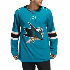 SAN JOSE SHARKS ADIDAS ADIZERO PRIMEGREEN AUTHENTIC TEAL HOME JERSEY 10 SAN JOSE SHARKS ADIDAS ADIZERO PRIMEGREEN AUTHENTIC TEAL HOME JERSEY -Jersey shop SAN JOSE SHARKS ADIDAS ADIZERO PRIMEGREEN AUTHENTIC TEAL HOME JERSEY MODEL FRONT