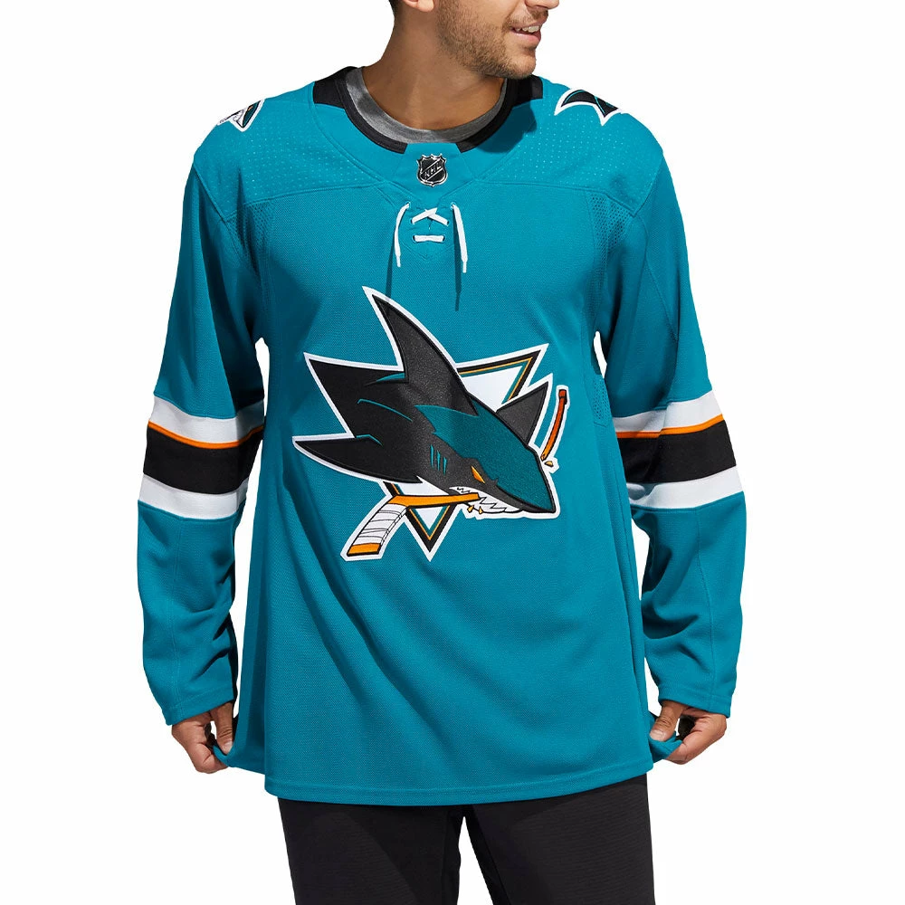 SAN JOSE SHARKS ADIDAS ADIZERO PRIMEGREEN AUTHENTIC TEAL HOME JERSEY 5 SAN JOSE SHARKS ADIDAS ADIZERO PRIMEGREEN AUTHENTIC TEAL HOME JERSEY - Image 3