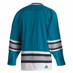 SAN JOSE SHARKS ADIDAS TEAM CLASSICS ADULT TEAL HOCKEY JERSEY -Jersey shop SAN JOSE SHARKS ADIDAS TEAM CLASSICS ADULT TEAL HOCKEY JERSEY BACK