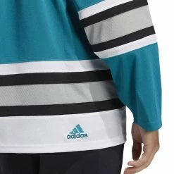 SAN JOSE SHARKS ADIDAS TEAM CLASSICS ADULT TEAL HOCKEY JERSEY -Jersey shop SAN JOSE SHARKS ADIDAS TEAM CLASSICS ADULT TEAL HOCKEY JERSEY BOTTOM