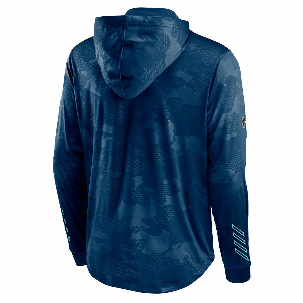 SEATTLE KRAKEN FANATICS MEN'S AUTHENTIC PRO LOCKER ROOM LIGHTWEIGHT CAMO HOODIE 4 SEATTLE KRAKEN FANATICS MEN'S AUTHENTIC PRO LOCKER ROOM LIGHTWEIGHT CAMO HOODIE - Image 2