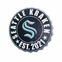 KDI SEATTLE KRAKEN BOTTLE CAP WALL LOGO