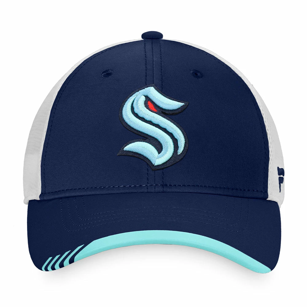 SEATTLE KRAKEN FANATICS MEN'S AUTHENTIC PRO LOCKER ROOM ALTERNATE LOGO ADJUSTABLE MESH HAT 4 SEATTLE KRAKEN FANATICS MEN'S AUTHENTIC PRO LOCKER ROOM ALTERNATE LOGO ADJUSTABLE MESH HAT - Image 2