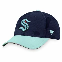 SEATTLE KRAKEN FANATICS MEN'S AUTHENTIC PRO LOCKER ROOM FLEX HAT