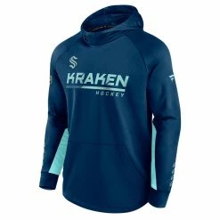 SEATTLE KRAKEN FANATICS MEN'S AUTHENTIC PRO LOCKER ROOM PULLOVER HOODIE