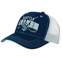 Outer Stuff SEATTLE KRAKEN KIDS LOCKUP MESHBACK ADJUSTABLE HAT