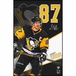 Frameworth SIDNEY CROSBY PITTSBURGH PENGUINS POSTER PLAQUE - 22X34