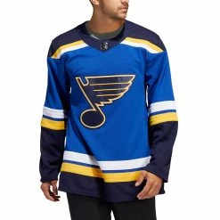 ST. LOUIS BLUES ADIDAS ADIZERO PRIMEGREEN AUTHENTIC BLUE HOME JERSEY -Jersey shop ST LOUIS BLUES ADIDAS ADIZERO PRIMEGREEN AUTHENTIC BLUEHOME JERSEY MODEL FRONT