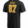 SIDNEY CROSBY PITTSBURGH PENGUINS FANATICS MEN'S NAME AND NUMBER T SHIRT -Jersey shop Sidney Crosby Pittsburgh Penguins Name Number Shirt Back