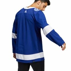 TAMPA BAY LIGHTNING ADIDAS ADIZERO PRIMEGREEN AUTHENTIC BLUE HOME JERSEY -Jersey shop TAMPA BAY LIGTNING ADIDAS ADIZERO PRIMEGREEN AUTHENTIC BLUE HOME JERSEY MODEL BACK