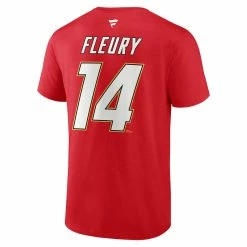 THEO FLEURY CALGARY FLAMES FANATICS ADULT HERITAGE T SHIRT