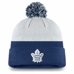 TORONTO MAPLE LEAFS FANATICS MEN'S AUTHENTIC PRO DRAFT CUFFED KNIT POM TOQUE