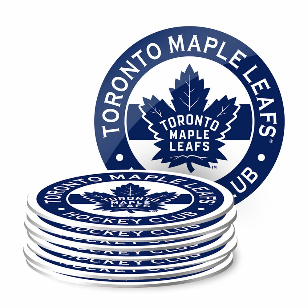 Mustang TORONTO MAPLE LEAFS TEAM STRIPE COASTER - 8 PACK 3 Mustang TORONTO MAPLE LEAFS TEAM STRIPE COASTER - 8 PACK