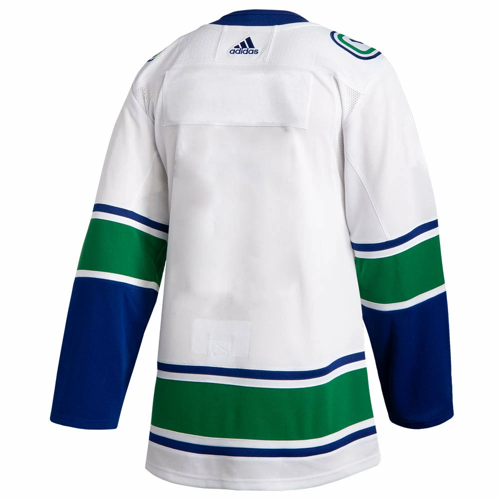 VANCOUVER CANUCKS ADIDAS ADIZERO PRIMEGREEN AUTHENTIC WHITE AWAY JERSEY 4 VANCOUVER CANUCKS ADIDAS ADIZERO PRIMEGREEN AUTHENTIC WHITE AWAY JERSEY - Image 2
