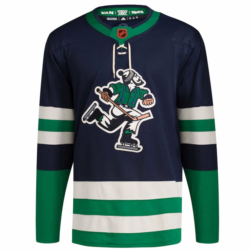 VANCOUVER CANUCKS ADIDAS ADIZERO PRIMEGREEN AUTHENTIC REVERSE RETRO 2.0 JERSEY 3 VANCOUVER CANUCKS ADIDAS ADIZERO PRIMEGREEN AUTHENTIC REVERSE RETRO 2.0 JERSEY