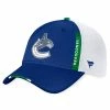 VANCOUVER CANUCKS FANATICS AUTHENTIC PRO 2022 NHL DRAFT STRUCTURED TRUCKER HAT -Jersey shop VANCOUVER CANUCKS FANATICS AUTHENTIC PRO 2022 NHL DRAFT STRUCTURED TRUCKER HAT TWO