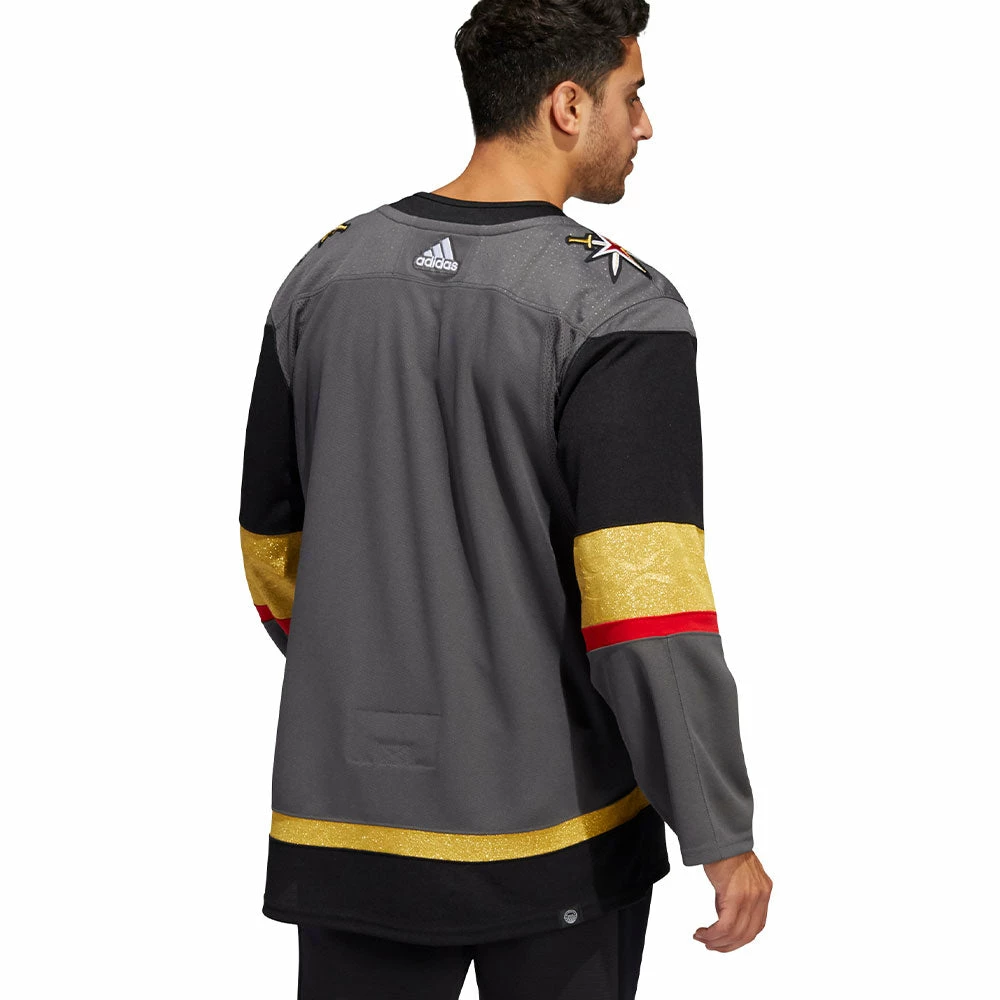 VEGAS GOLDEN KNIGHTS ADIDAS ADIZERO PRIMEGREEN AUTHENTIC GREY HOME JERSEY 6 VEGAS GOLDEN KNIGHTS ADIDAS ADIZERO PRIMEGREEN AUTHENTIC GREY HOME JERSEY - Image 4