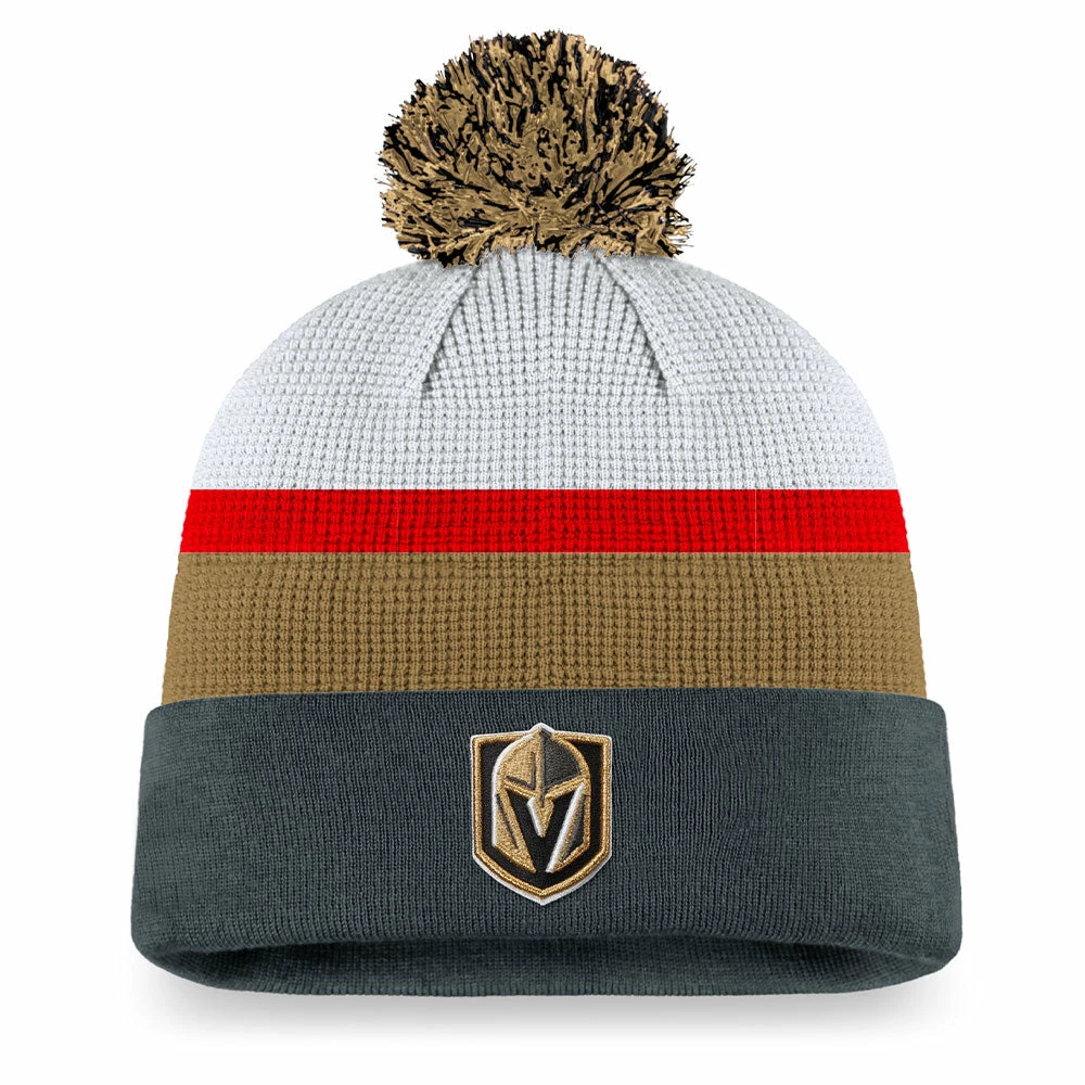 VEGAS GOLDEN KNIGHTS FANATICS MEN'S AUTHENTIC PRO DRAFT CUFF POM KNIT TOQUE 3 VEGAS GOLDEN KNIGHTS FANATICS MEN'S AUTHENTIC PRO DRAFT CUFF POM KNIT TOQUE
