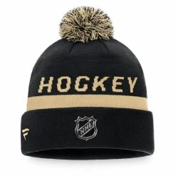VEGAS GOLDEN KNIGHTS FANATICS MEN'S AUTHENTIC PRO LOCKER ROOM BEANIE CUFF POM TOQUE -Jersey shop VEGAS GOLDEN KNIGHTS FANATICS MEN S AUTHENTIC PRO LOCKER ROOM BEANIE CUFF POM TOQUE BACK