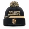 VEGAS GOLDEN KNIGHTS FANATICS MEN'S AUTHENTIC PRO LOCKER ROOM BEANIE CUFF POM TOQUE -Jersey shop VEGAS GOLDEN KNIGHTS FANATICS MEN S AUTHENTIC PRO LOCKER ROOM BEANIE CUFF POM TOQUE FRONT