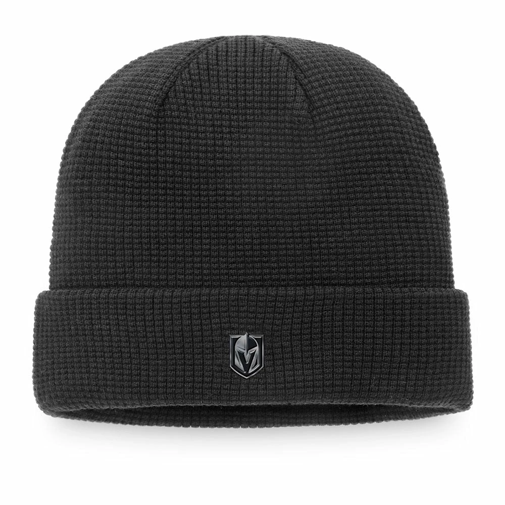 VEGAS GOLDEN KNIGHTS FANATICS MEN'S BLACK ICE CUFF BEANIE TOQUE 3 VEGAS GOLDEN KNIGHTS FANATICS MEN'S BLACK ICE CUFF BEANIE TOQUE