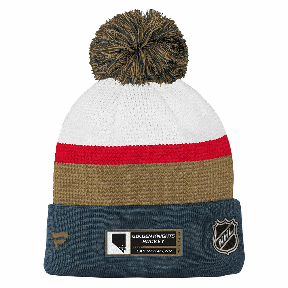 Outerstuff VEGAS GOLDEN KNIGHTS KID'S AP DRAFT LOCKER ROOM CUFFED POM TOQUE 4 Outerstuff VEGAS GOLDEN KNIGHTS KID'S AP DRAFT LOCKER ROOM CUFFED POM TOQUE - Image 2