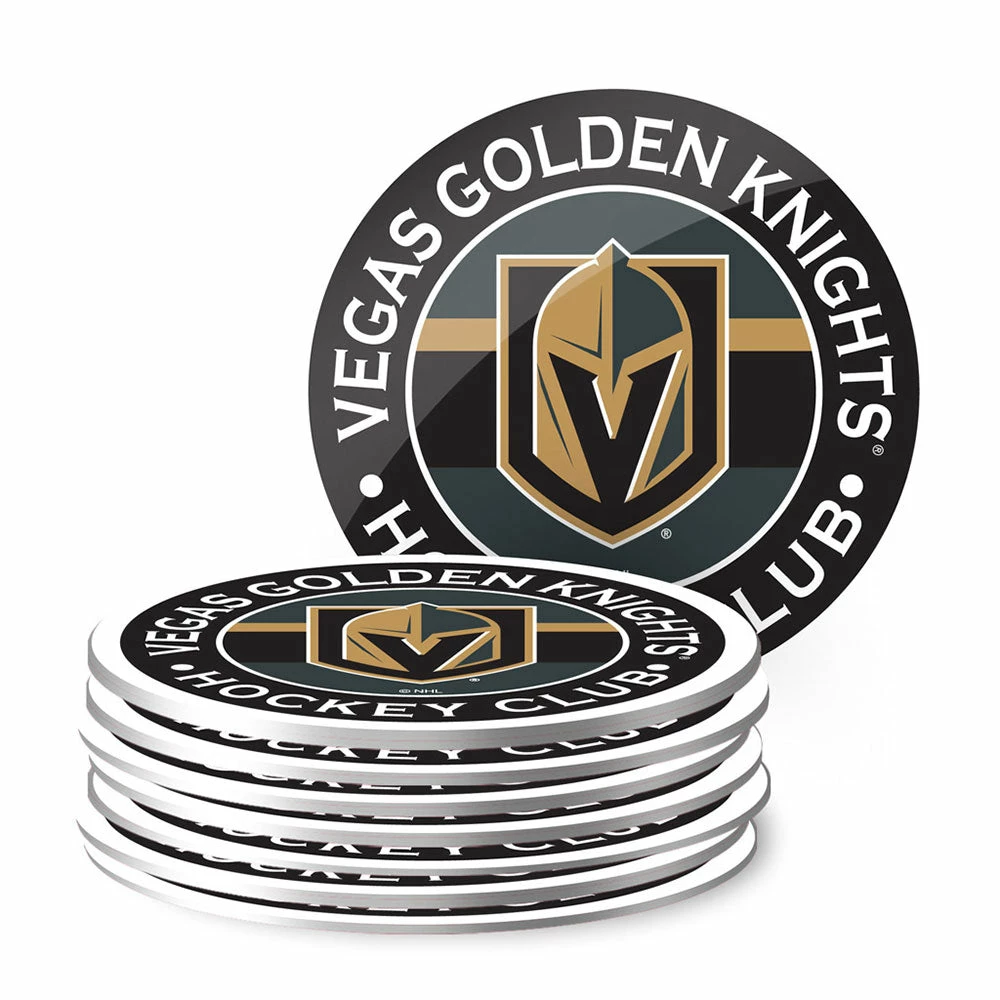 Mustang VEGAS GOLDEN KNIGHTS TEAM STRIPE COASTER - 8 PACK 3 Mustang VEGAS GOLDEN KNIGHTS TEAM STRIPE COASTER - 8 PACK
