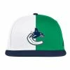 VANCOUVER CANUCKS ADIDAS ADULT REVERSE RETRO FLAT BRIM SNAPBACK HAT -Jersey shop Vancouver Canucks Adidas Reverse Retro Snapback Hat Front