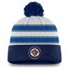WINNIPEG JETS FANATICS MEN'S AUTHENTIC PRO DRAFT CUFFED KNIT POM TOQUE -Jersey shop WINNI EG JETS FANATICS AUTHENTIC PRO DRAFT CUFFED KNIT POM TOQUE FRONT