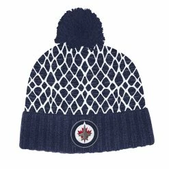 WINNIPEG JETS ADIDAS MEN'S CUFFED KNIT POM NETMINDER BEANIE TOQUE