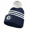 WINNIPEG JETS ADIDAS ADULT NHL 3-STRIPE CUFFED POM TOQUE 2 WINNIPEG JETS ADIDAS ADULT NHL 3-STRIPE CUFFED POM TOQUE -Jersey shop WINNIPEG JETS ADIDAS MEN S NHL 3 STRIPE CUFFED POM TOQUE FRONT