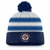 WINNIPEG JETS FANATICS MEN'S AUTHENTIC PRO DRAFT CUFF POM KNIT TOQUE